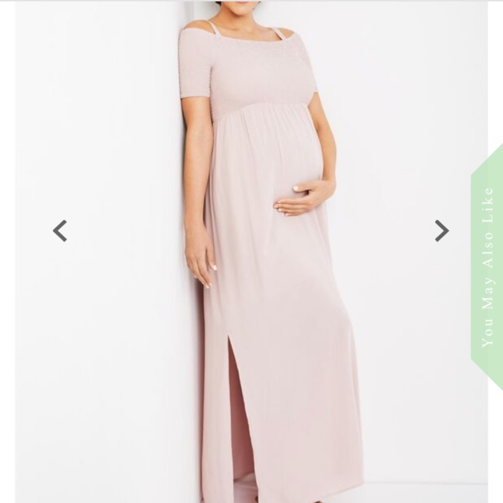 Seraphine smocked maternity dress